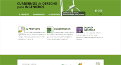 Desktop Screenshot of cuadernosdederechoparaingenieros.com