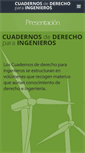 Mobile Screenshot of cuadernosdederechoparaingenieros.com