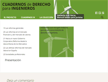 Tablet Screenshot of cuadernosdederechoparaingenieros.com